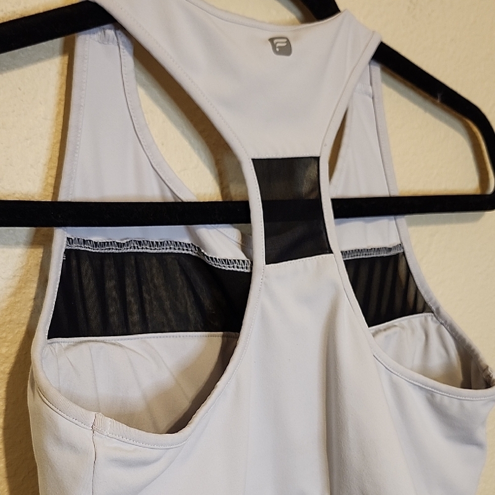 Fabletics Gray and White Fitted Crop Sports Bra - Picture 5 of 10